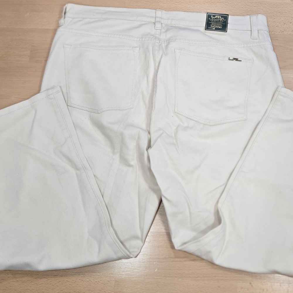 LRL Lauren Jeans Co. Ralph Lauren Women's Beige/Natural Jeans Size 16 NWT - Picture 4 of 4